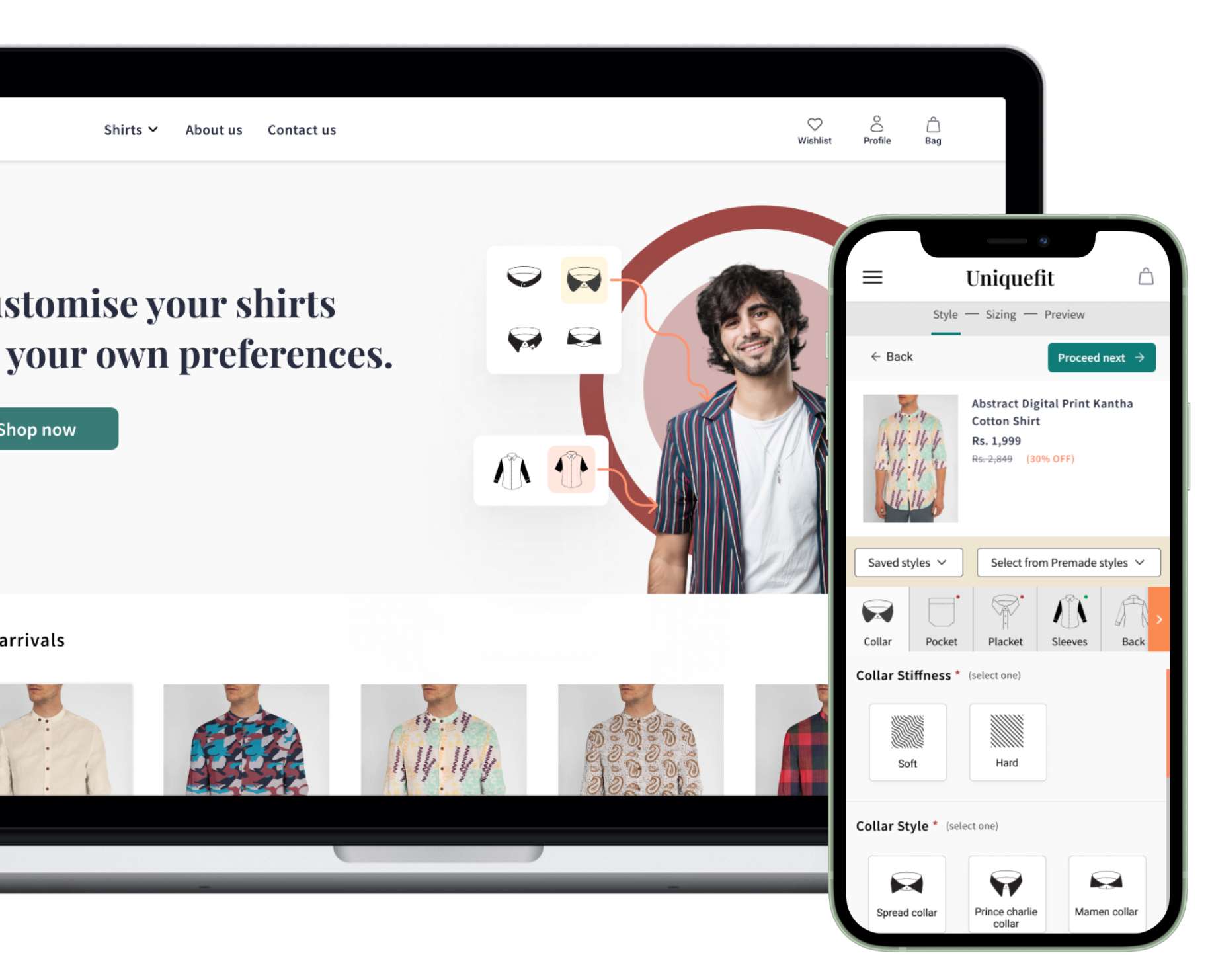 Online custom clothing platform