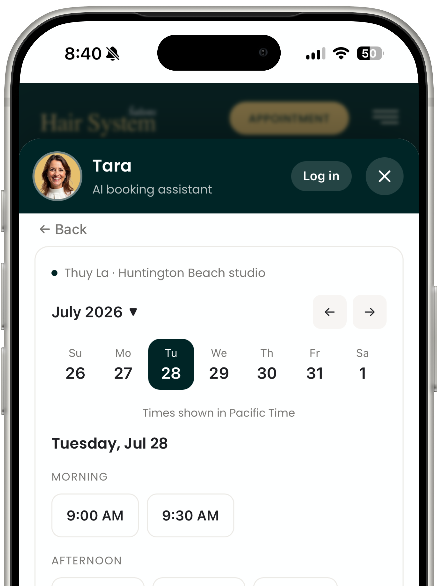 AI booking platform